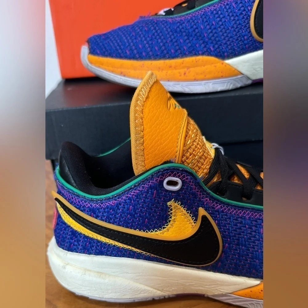 Nike LeBron 20 Grade GS Racer Blue Basketball Sneakers Running Shoes Woman 7.5 - Picture 12 of 13